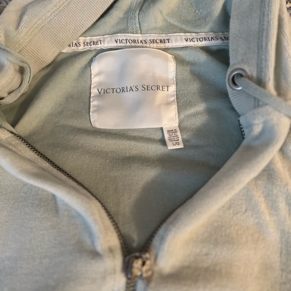 Victoria's Secret Mint Green Zip-Up Hoodie